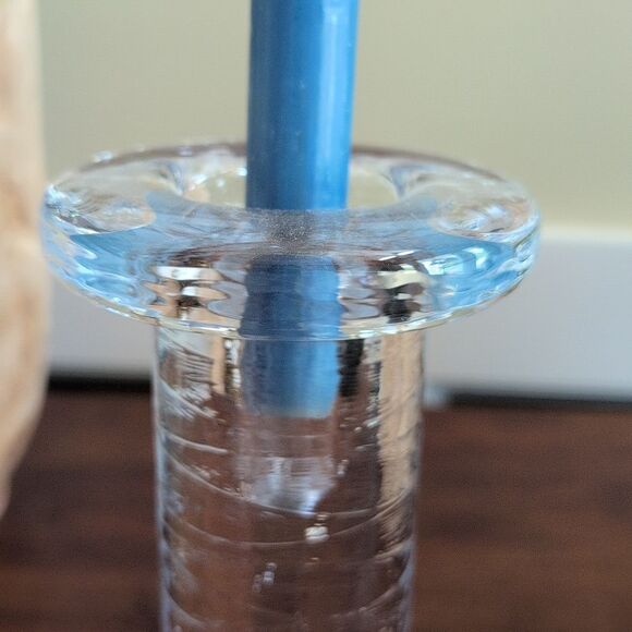 Kosta Boda Textured Crystal Glass Candleholder Modern Sweden Design - Picture 5 of 10